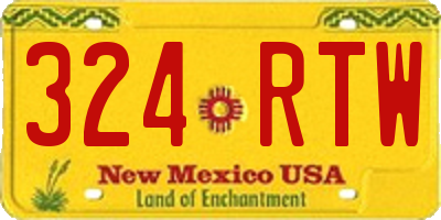 NM license plate 324RTW