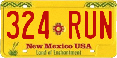 NM license plate 324RUN