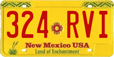 NM license plate 324RVI