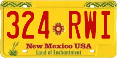 NM license plate 324RWI