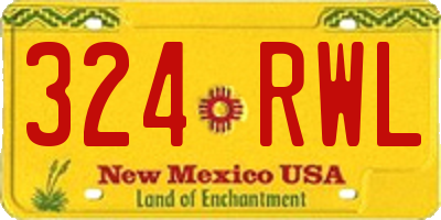 NM license plate 324RWL
