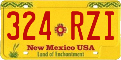 NM license plate 324RZI