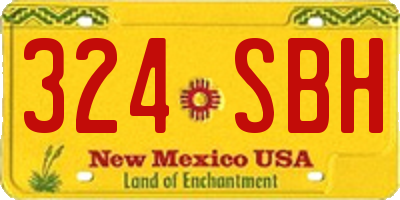 NM license plate 324SBH