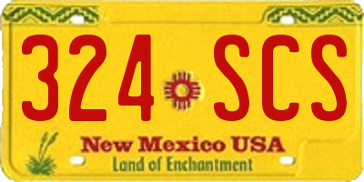 NM license plate 324SCS