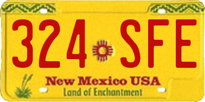 NM license plate 324SFE