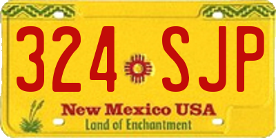NM license plate 324SJP