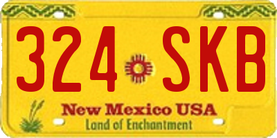 NM license plate 324SKB
