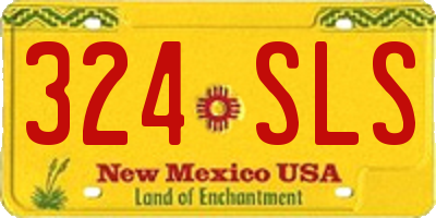 NM license plate 324SLS