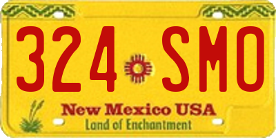 NM license plate 324SMO