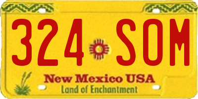 NM license plate 324SOM