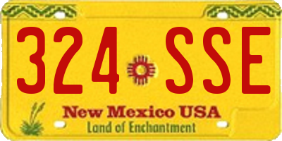 NM license plate 324SSE