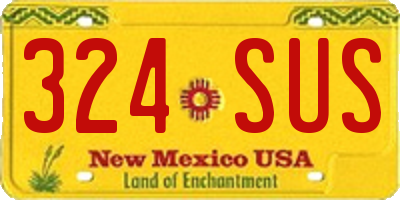 NM license plate 324SUS