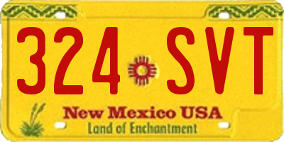 NM license plate 324SVT
