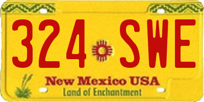 NM license plate 324SWE