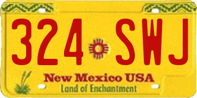 NM license plate 324SWJ