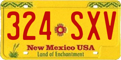 NM license plate 324SXV