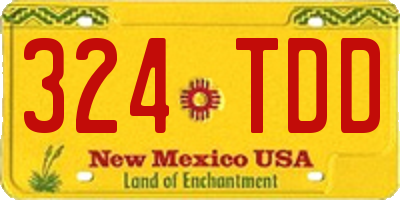 NM license plate 324TDD