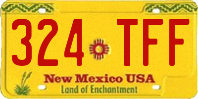 NM license plate 324TFF