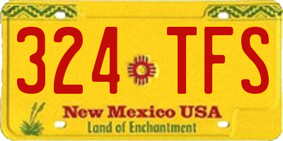 NM license plate 324TFS