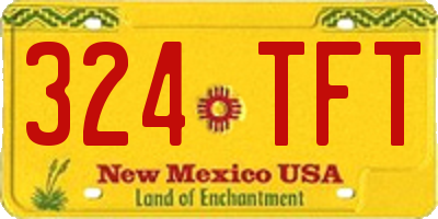 NM license plate 324TFT