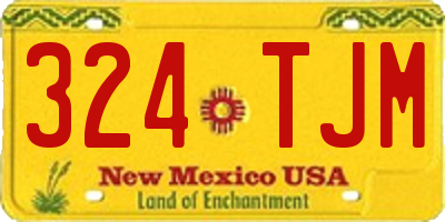 NM license plate 324TJM