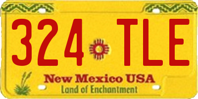 NM license plate 324TLE