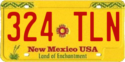 NM license plate 324TLN