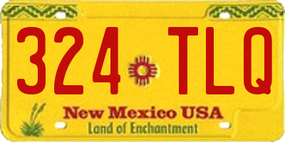 NM license plate 324TLQ