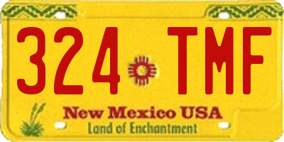 NM license plate 324TMF