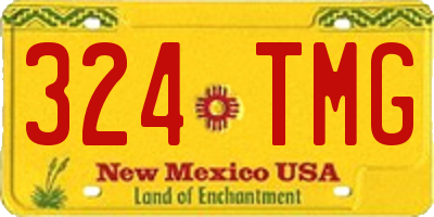 NM license plate 324TMG