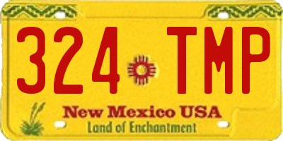 NM license plate 324TMP