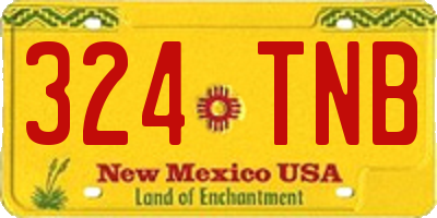 NM license plate 324TNB
