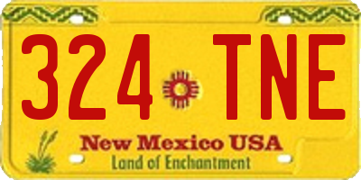 NM license plate 324TNE
