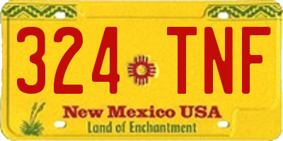 NM license plate 324TNF