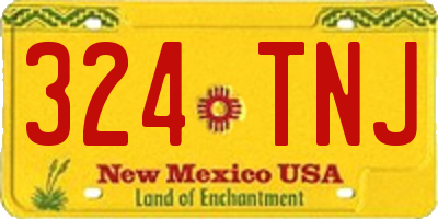 NM license plate 324TNJ