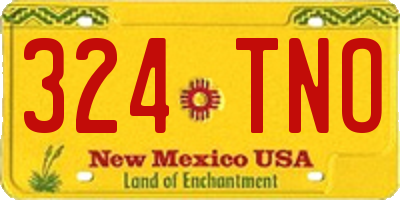 NM license plate 324TNO