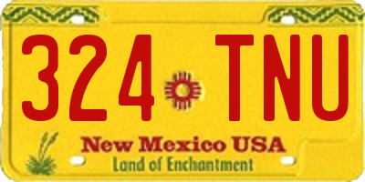 NM license plate 324TNU