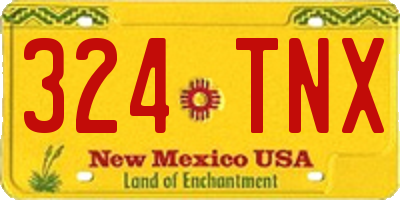 NM license plate 324TNX