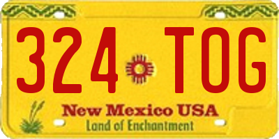 NM license plate 324TOG