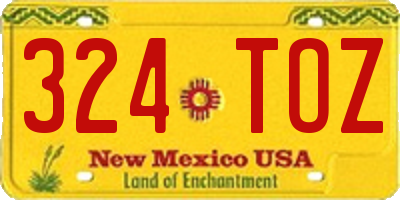 NM license plate 324TOZ