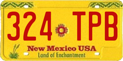 NM license plate 324TPB