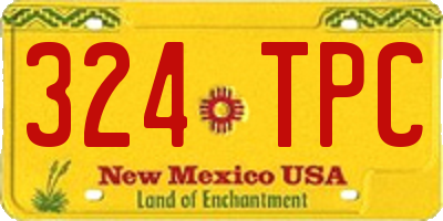 NM license plate 324TPC