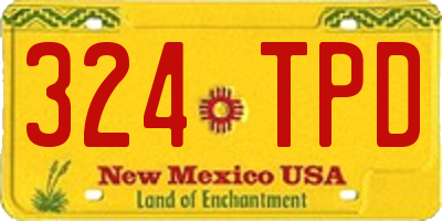 NM license plate 324TPD