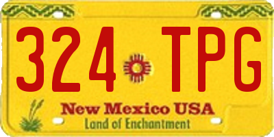 NM license plate 324TPG