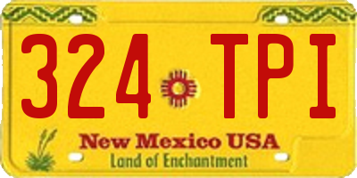 NM license plate 324TPI