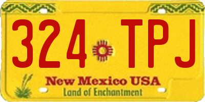 NM license plate 324TPJ