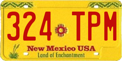 NM license plate 324TPM