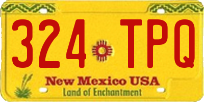 NM license plate 324TPQ