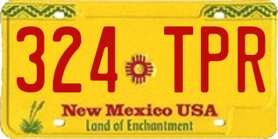 NM license plate 324TPR