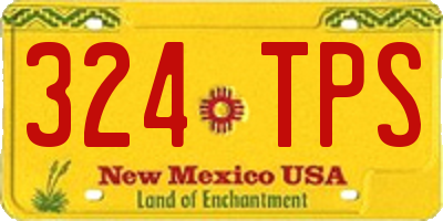 NM license plate 324TPS